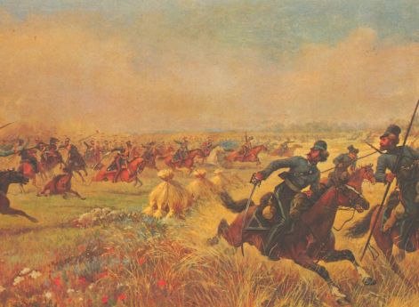 В.Мазуровский. Дело казаков Платова под Миром 9 июля 1812. 1912 год