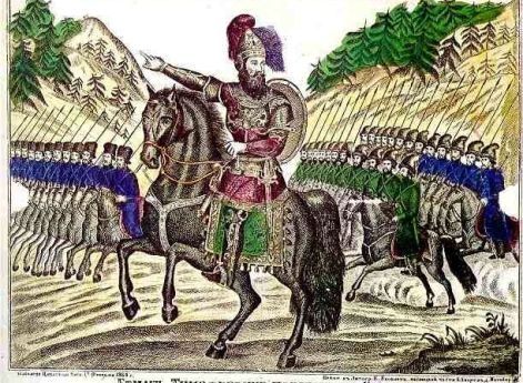 Ермак Тимофеевич, покоритель Сибири. Лубок XIX века