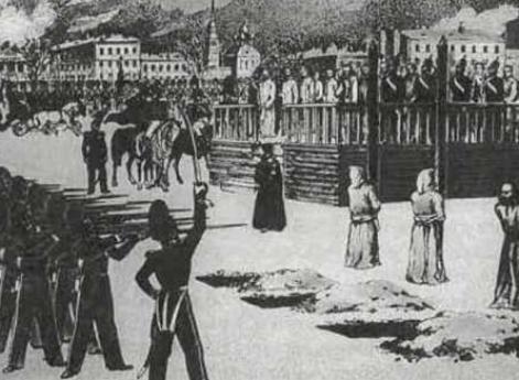 Расстрел петрашевцев на Семеновском плацу. Б.Покровский. 1849 год