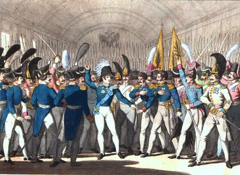 Николай I объявляет о восстании в Польше, 1830 год. Г.Б.Вундер. 19 век