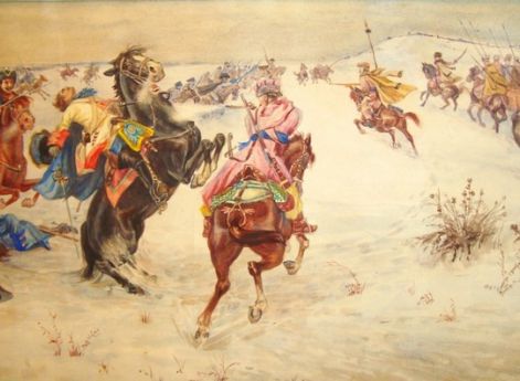 Бой казаков Харьковского полка со шведами под Веприком. А.Шаховцов