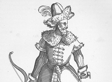 Московит в военном наряде. Немецкая гравюра XVI века