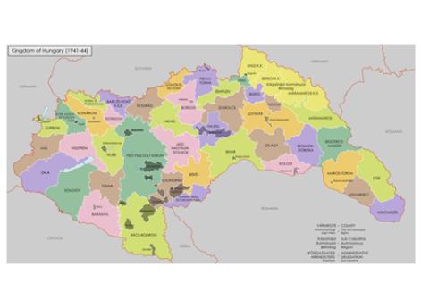 Карта Венгрии 1940 – 1944 гг.
