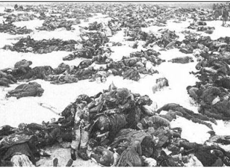 Венгерские солдаты, погибшие под Сталинградом. Зима 1942 – 1943 гг.