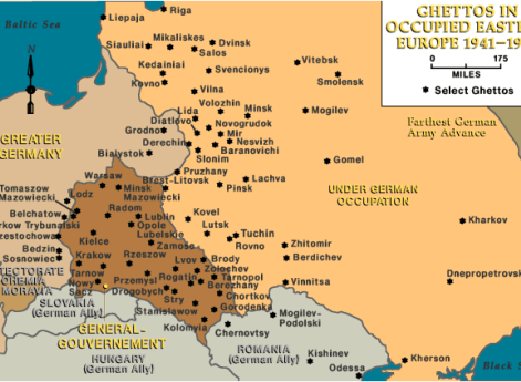 Еврейские гетто на территории Восточной Европы в 1941-1942 гг.