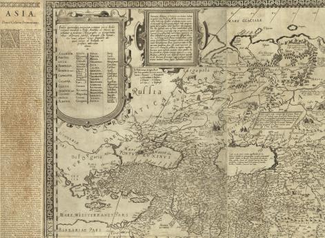 Карта из «Нового описания Азии» Д. Келлера. Антверпен, 1590 г.