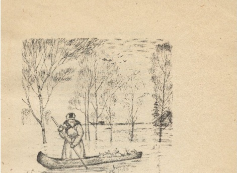 Иллюстрация к поэме «Дедушка Мазай и зайцы» в книге