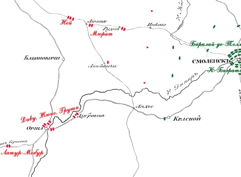 Расположение армий 22 июля 1812 года
