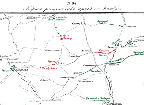 Расположение армий 9 ноября 1812 года