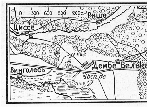 Район сражения 18 марта 1831 года у Дембе-Вельке