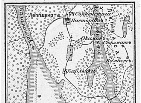 Район боевых действий у селения Леппавирта 28 февраля 1808 года в русско-шведскую войну