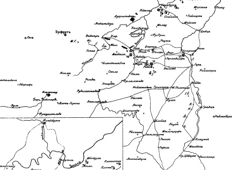 Расположение обеих сторон 13 октября, вечером