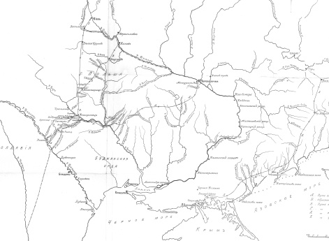 Карта №20. Походов Миниха и Ласси в 1738 г