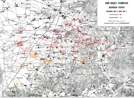 Бой под Ташичао. Положение сторон в течение дня  11 июля 1904 года