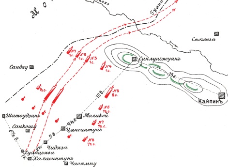 Движение конного отряда Генерал-Адъютанта Мищенко 10 мая 1905 года