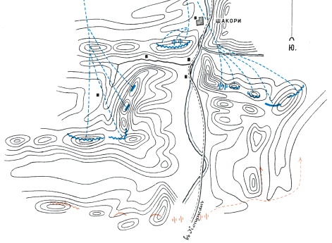 Позиция у деревни Шакори к бою 18 и 19 августа 1905 года