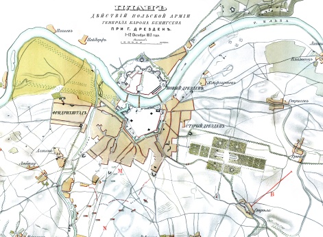 Действия Польской армии генерала Барона Бенигсена при городе Дрезден 1 октября 1813 года