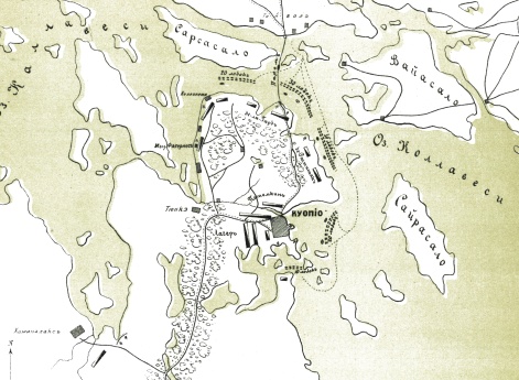 План боя при городе Куопио 19 июня 1808 года