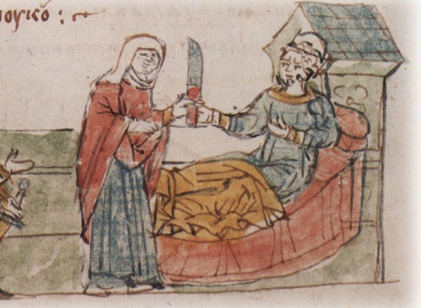 Попытка жены Владимира Святославича Киевского Гориславы-Рогнеды, дочери князя Рогволода Полоцкого, убить мужа.