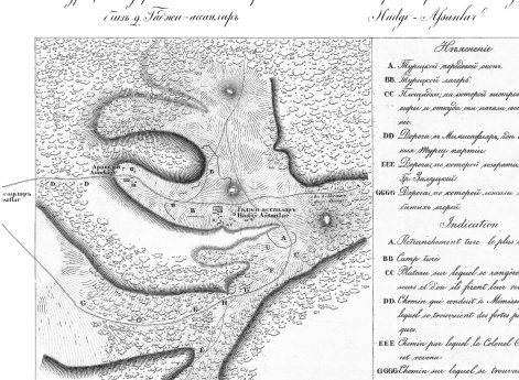 Глазомерная съемка Турецкого укрепленного лагеря близ деревни Гаджи-Ассанлар