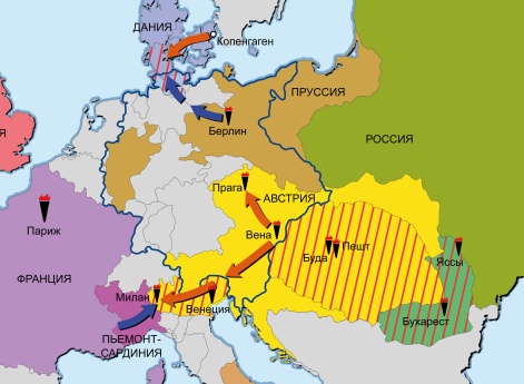 Весна народов, революционный кризис 1848–1849 гг. Февраль – июнь 1848 г.