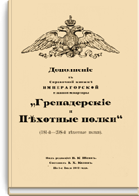 Дополнение к справочной книжке Императорской Главной Квартиры "Гренадерские и Пехотные полки"
