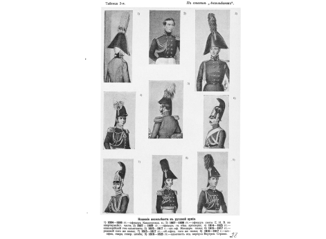 Исторические формы обмундирования лейб-гвард. Атаманского полка. Урядник (1817-1828). Унтер-офицер (1831-1838). Командир полка и штаб-офицер (1831). Урядник (1838).