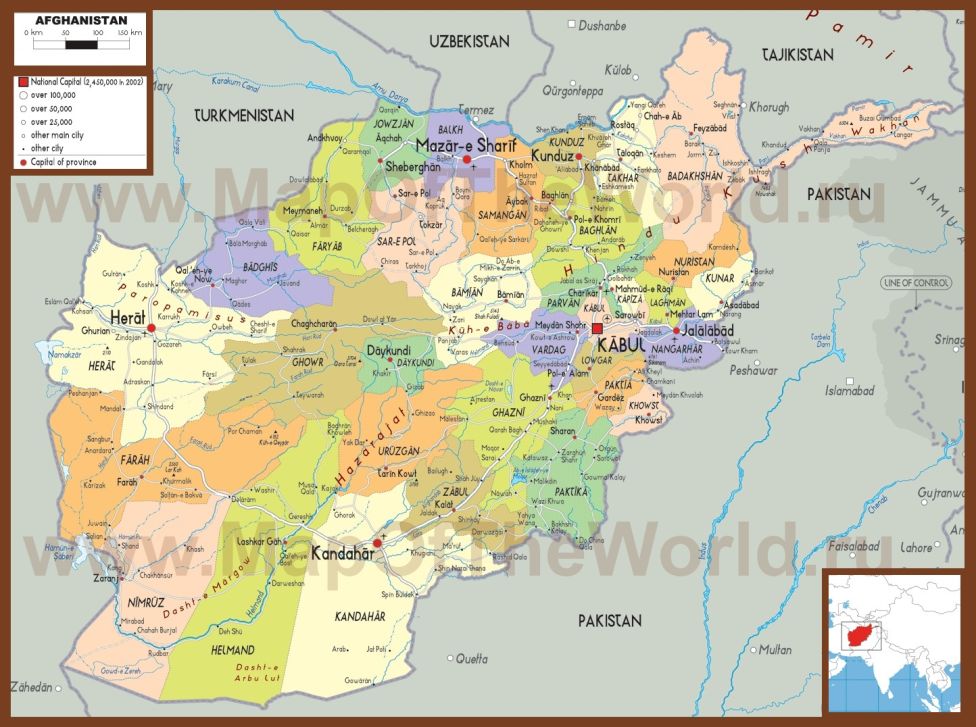 Карта Афганистана