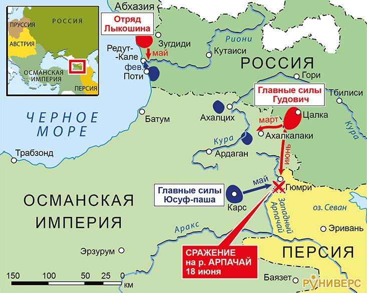 Действия на Кавказе, февраль–июнь 1807 г.