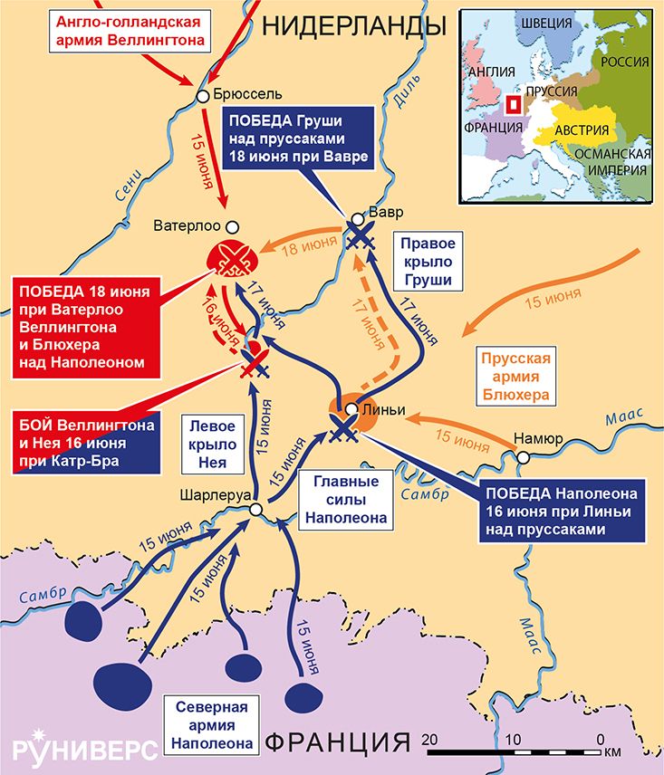 Действия в Бельгии, июнь–июль 1815 г.