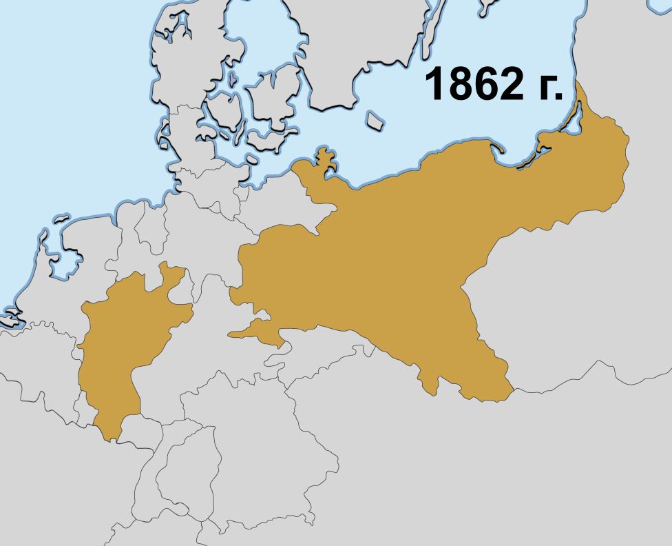 Этапы объединения Германии вокруг Пруссии