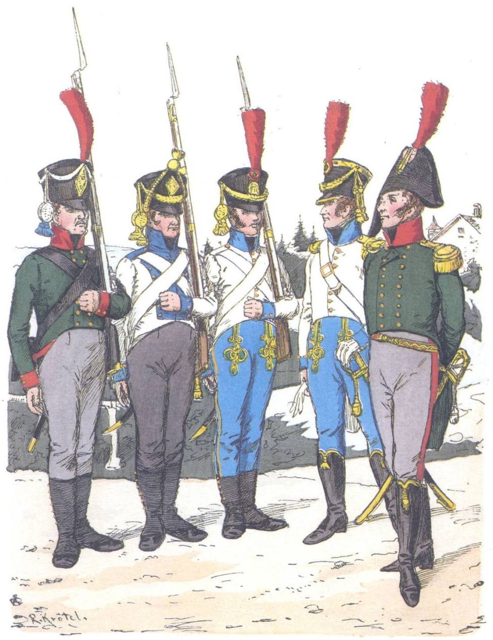 Шварцбург. Вальдек. Рейсс. 6-й полк Рейнского союза (1812)