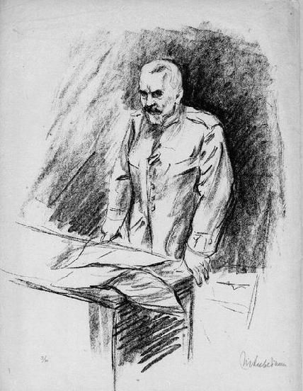 Канцлер Теобальд фон Бетман-Гольве г(1909 — 1917) в своем выступлении разъясняет положение прусского короля по отношении к немецкому народу