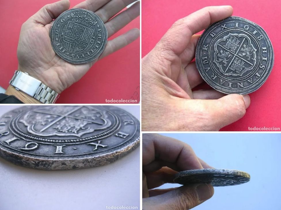 Cincuentin, номинал в 50 реалов серебром и вес 167-171 гр.