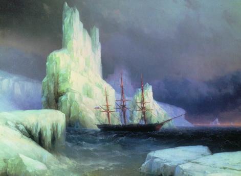 Ледяные горы в Антарктиде