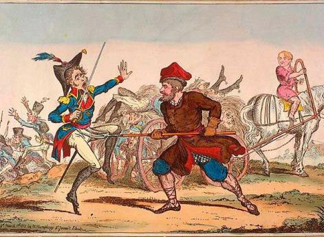 Карикатура. «Крестьянин Иван Долбила»