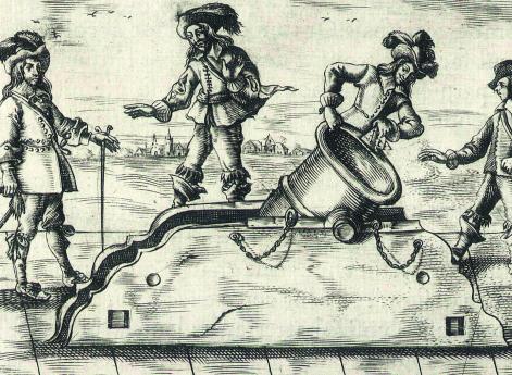 Артиллеристы при мортире