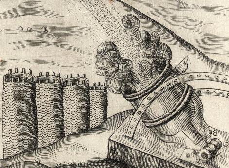 Позиция мортиры при осаде крепости