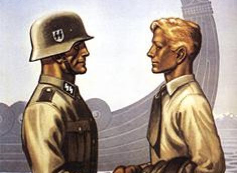 Агитационный плакат, призывающий норвежцев вступать в войска СС. 1941 г.