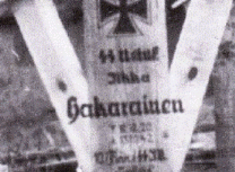 Могила финского эсэсовца на Северном Кавказе. Октябрь 1942 г.