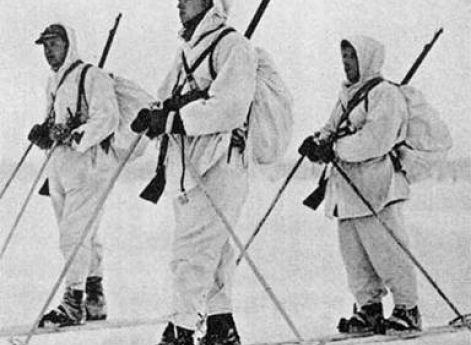 Отряд финских лыжников. Январь 1940 г.