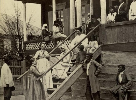 Казачье семейство в праздник.