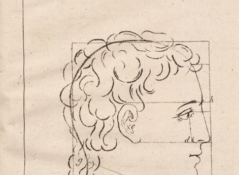 Как рисовать профиль. Иллюстрация к 7-му уроку из учебника рисования XVIII века