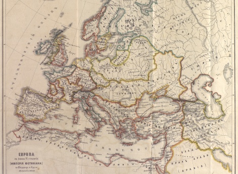 Европа в конце VI столетия (Империя Юстиниана) по Шпрунеру и Крузе