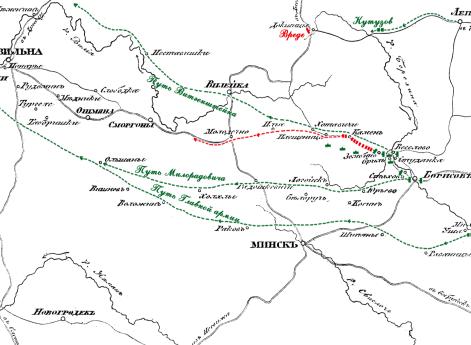 Действия от Березины к Вильне