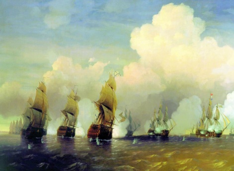 Сражение русского флота со шведским в 1790 году вблизи Кронштадта при Красной Горке