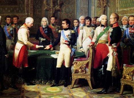 Наполеон I принимает австрийского посла барона Винсента в Эрфурте, 1808 г.