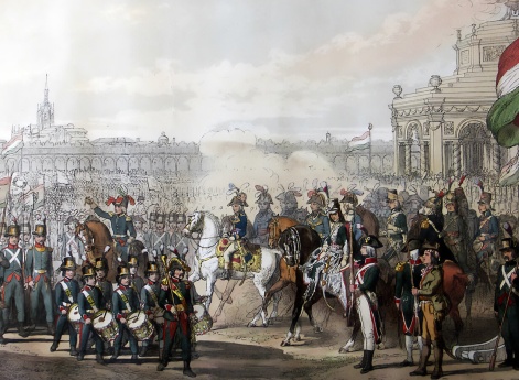 Парад Цизальпинской армии перед Бонапартом в Милане 1797 г.