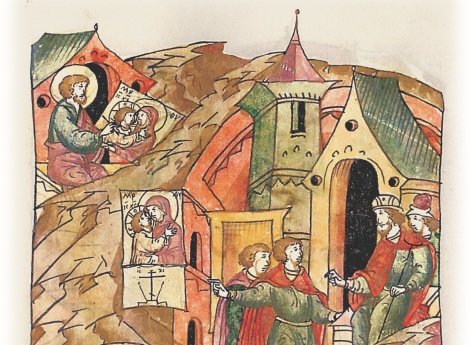 Андрей Боголюбский, слышав о чудесах иконы пречистой Богородицы, которую его отцу в Киев привезли из Царьграда, хочет тайно взять ее с собой, идя на великое княжение в Суздаль и Ростов.