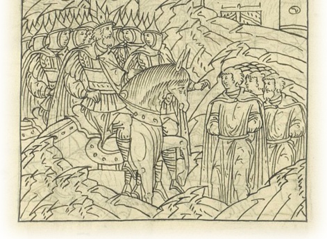 Крымский царь Девлет-Гирей получает весть о приближении царя Ивана Васильевича с войском.